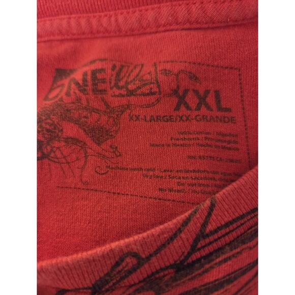 O'Neill Red & White XXL T-shirts Set Of 2 Cotton Short Sleeve Logo Shirts - Picture 10 of 12